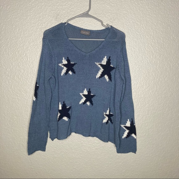 Wooden Ships Star Print Pullover Sweater - Picture 2 of 7